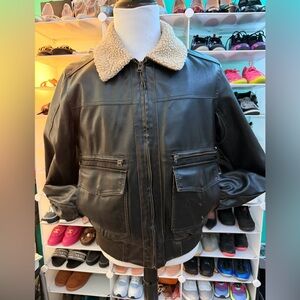 Levi's Vintage Aviator Bomber Jacket with Faux Fur size Medium